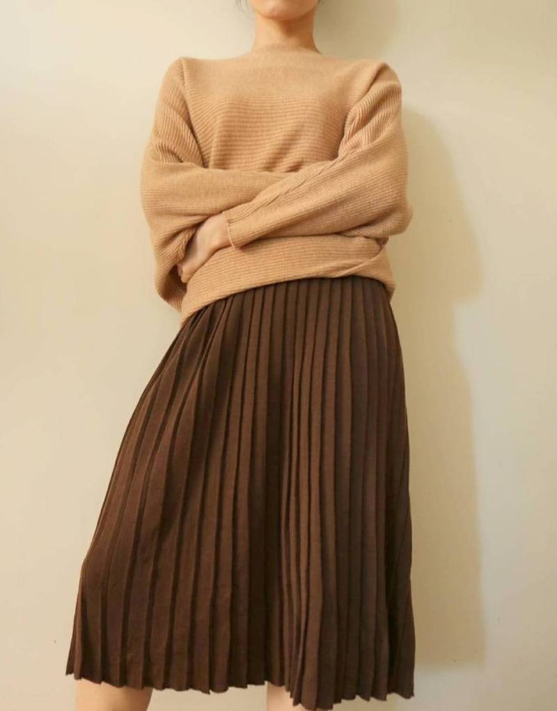 Coco Skirt {Vintage} - 裙子 - 压克力 咖啡色
