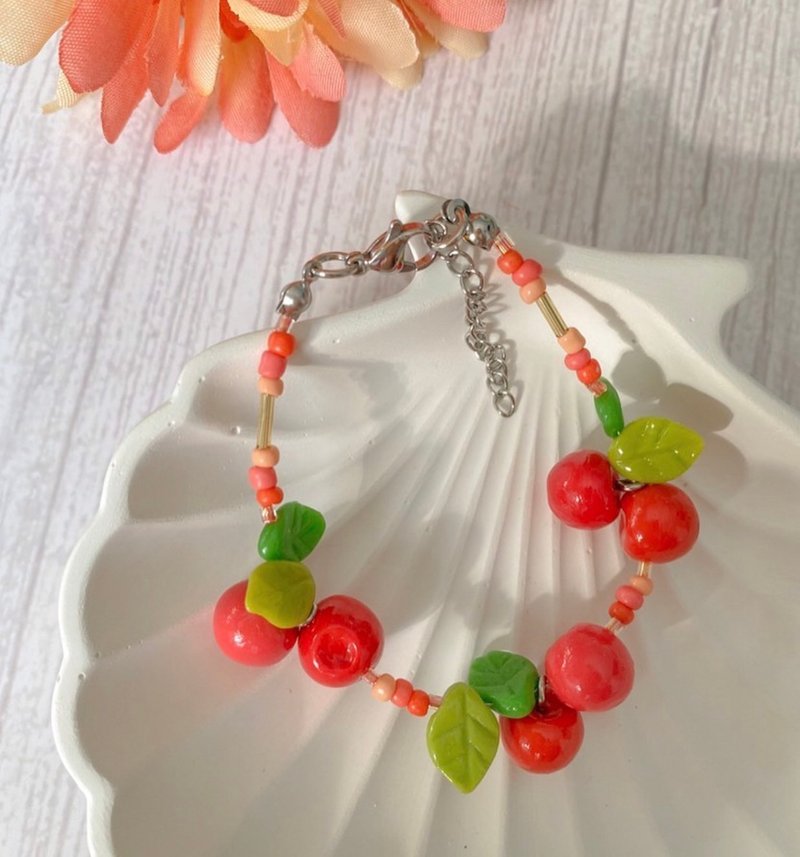 Nong Cherry的手链 准备收藏 水果手链 可爱手链 - 手链/手环 - 粘土 多色
