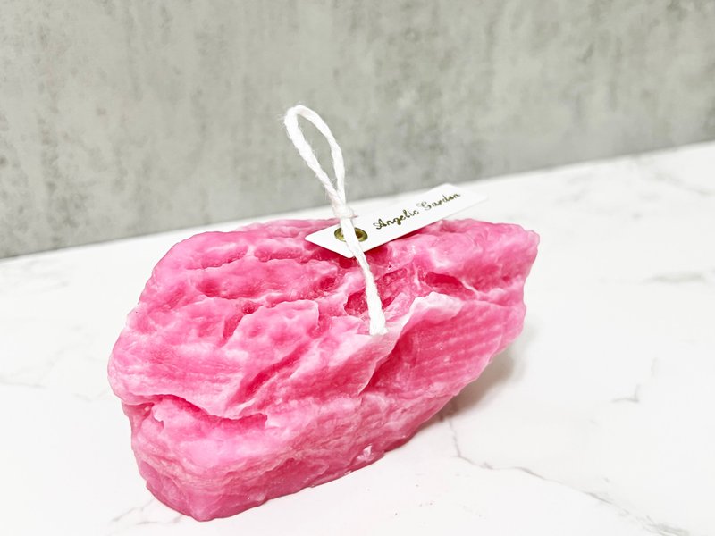 石头蜡烛 - 蜡烛/烛台 - 蜡 粉红色