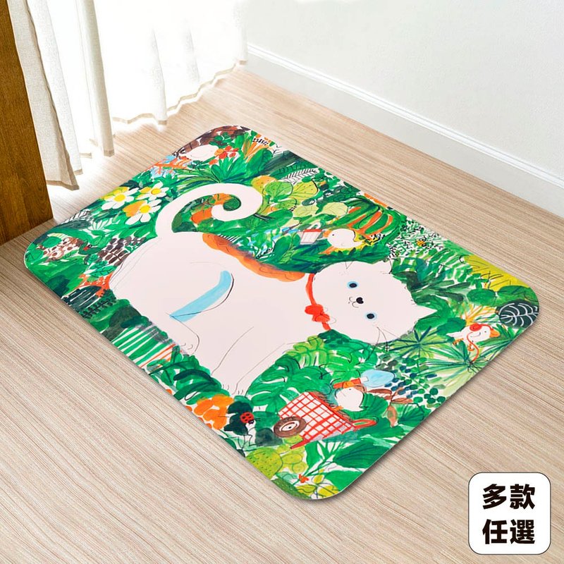 【rubber anne】20秒進階瞬吸 軟式珪藻土吸水地墊 窗花(60x40cm) - 地垫/地毯 - 其他材质 多色