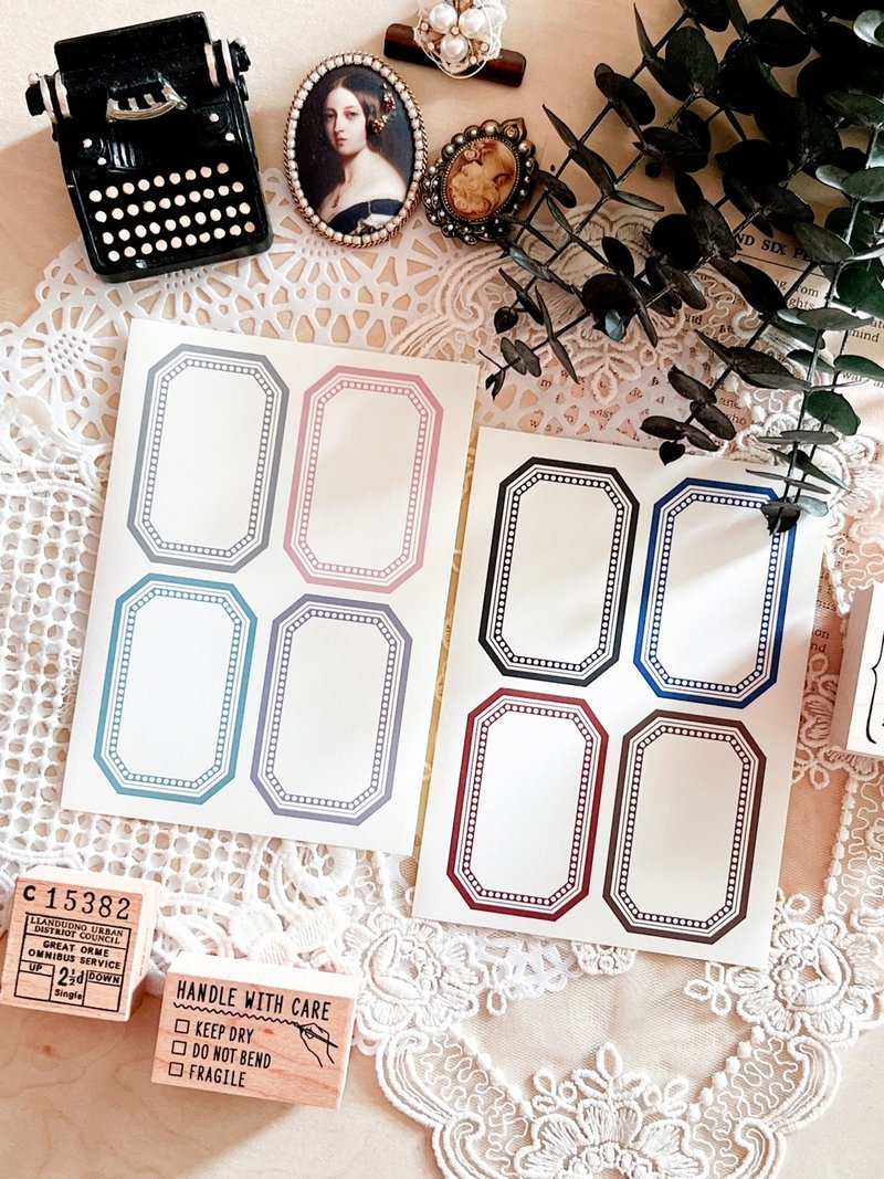 复古大标签-纸贴纸 - 贴纸 - 纸 