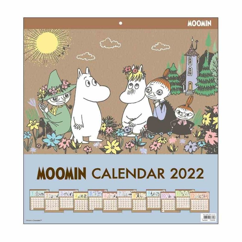 【日本限定】MOOMIN授权-2022月历  噜噜米方型款月历 - 年历/台历 - 纸 多色