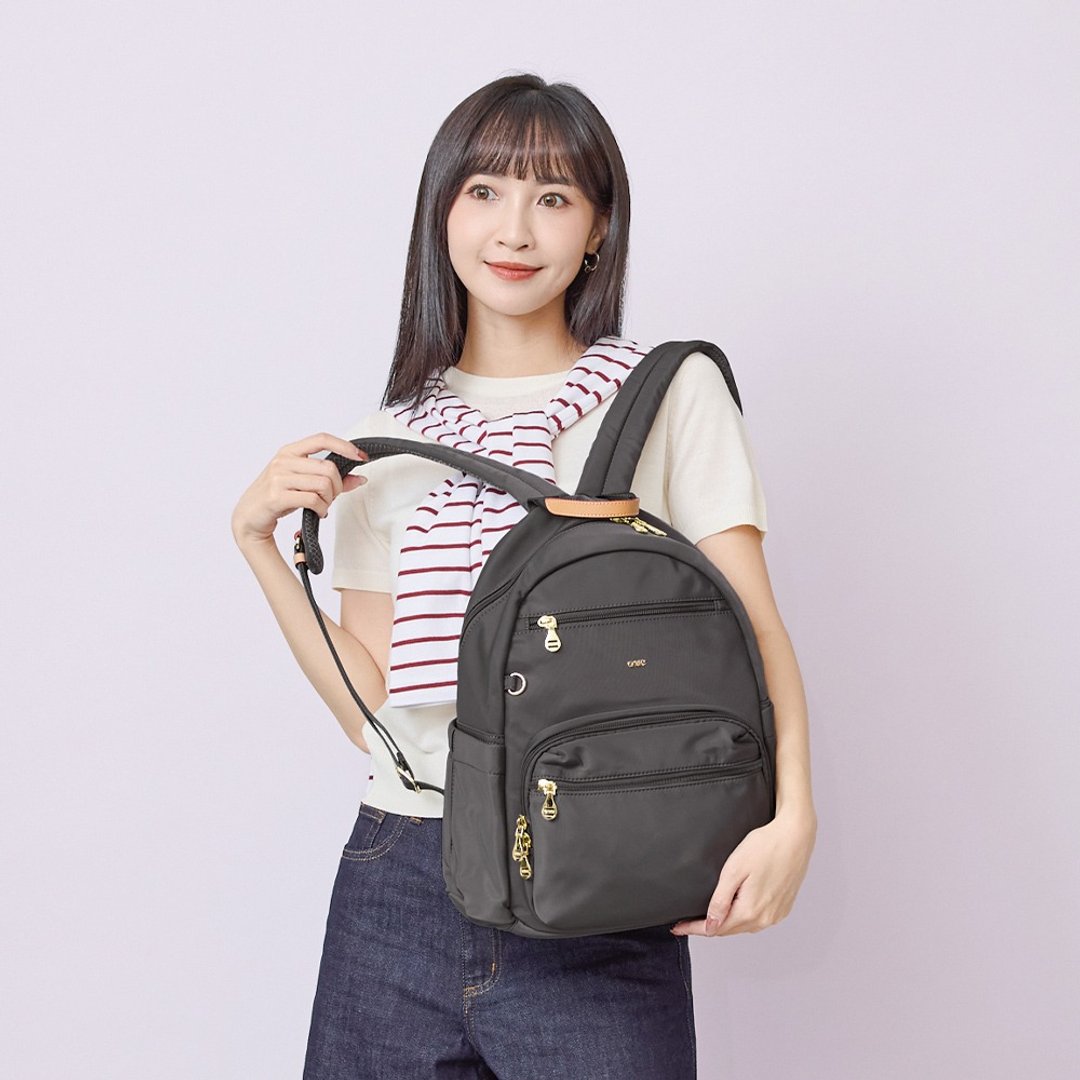 (铁灰附胸扣)必buy宽侧袋旅行休闲后背包03531A - 后背包/双肩包 - 尼龙 灰色