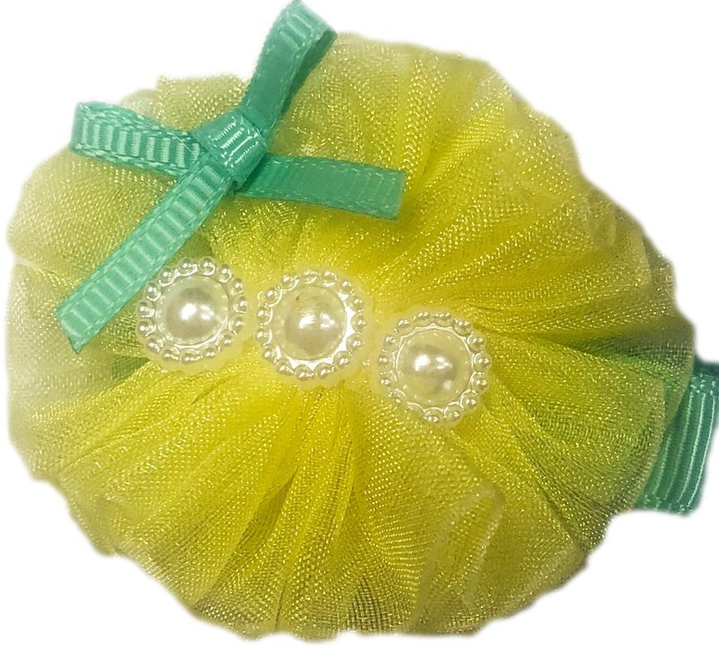 Cutie Bella 全包布 手工发饰 ChiffonPearl发夹-Sunny - 发饰 - 聚酯纤维 粉红色