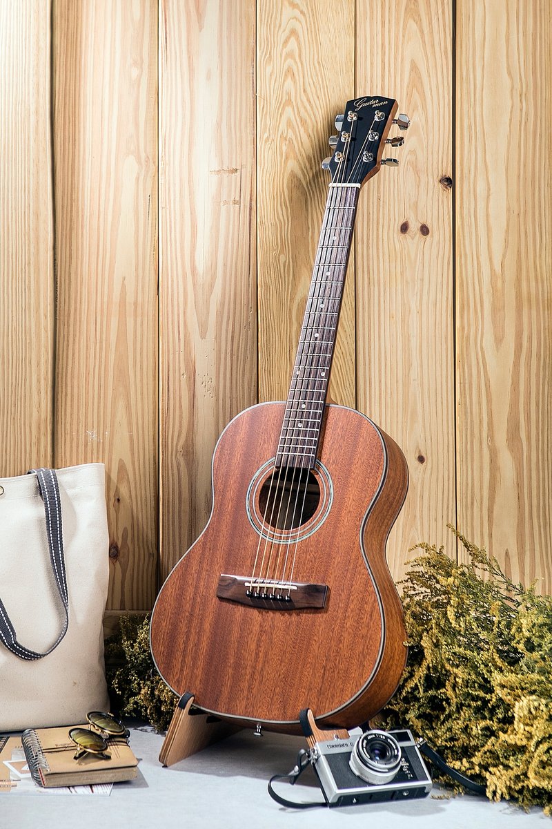 台湾原创 guitarman B-31B 34寸 全桃花心木面单 手工旅行吉他 - 吉他/乐器 - 木头 