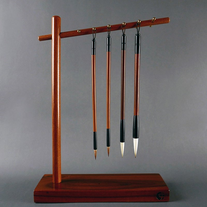 【如沐丰年-文昌毛笔架组】 学运考试运 职场人缘 - 开运笔架组合 - 其他书写用品 - 木头 咖啡色