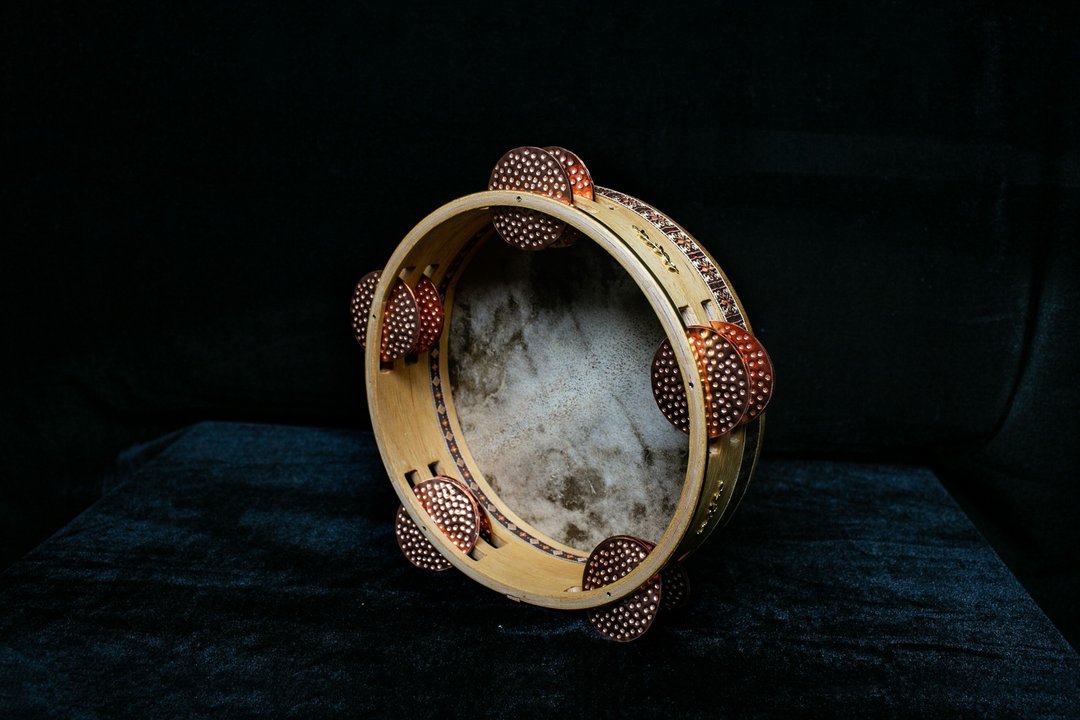 Frame Drum 古典乐器 Riq 手工制作 Riqq 木作 民谣 铃鼓 收藏 - 吉他/乐器 - 其他材质 