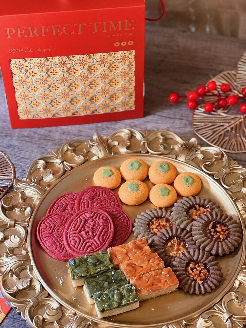 【24小时出货】新年窗花饼干礼盒*改为橘色礼盒出货! - 手工饼干 - 新鲜食材 红色
