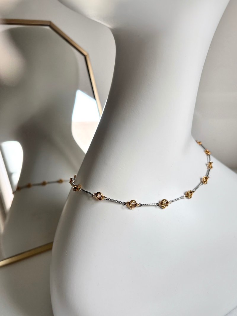 碎花不锈钢(金色) 颈链 项链 - 项链 - 不锈钢 金色