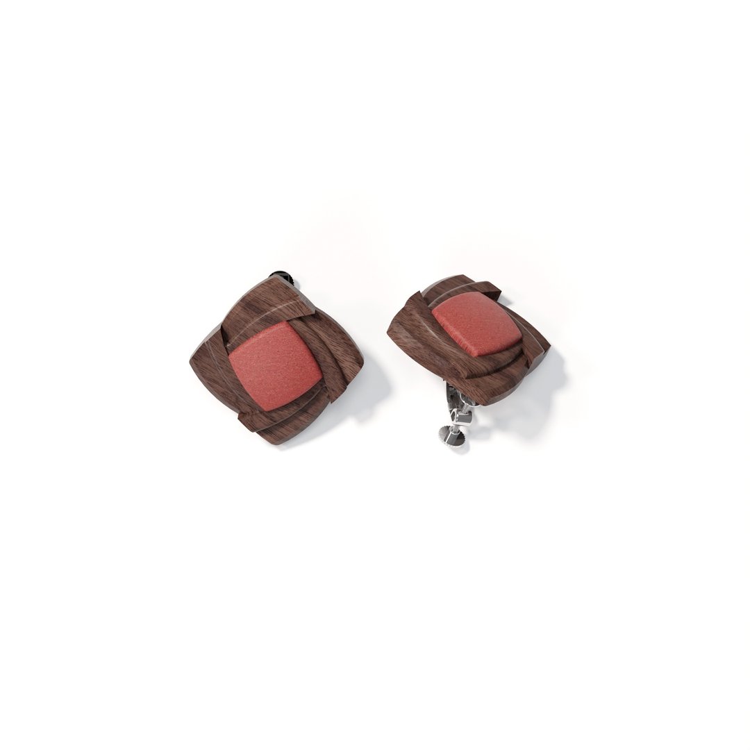 Newtro - 纤维 - 实木制耳环 / 新复古系列饰品 (耳针、耳夹款) - 耳环/耳夹 - 木头 多色