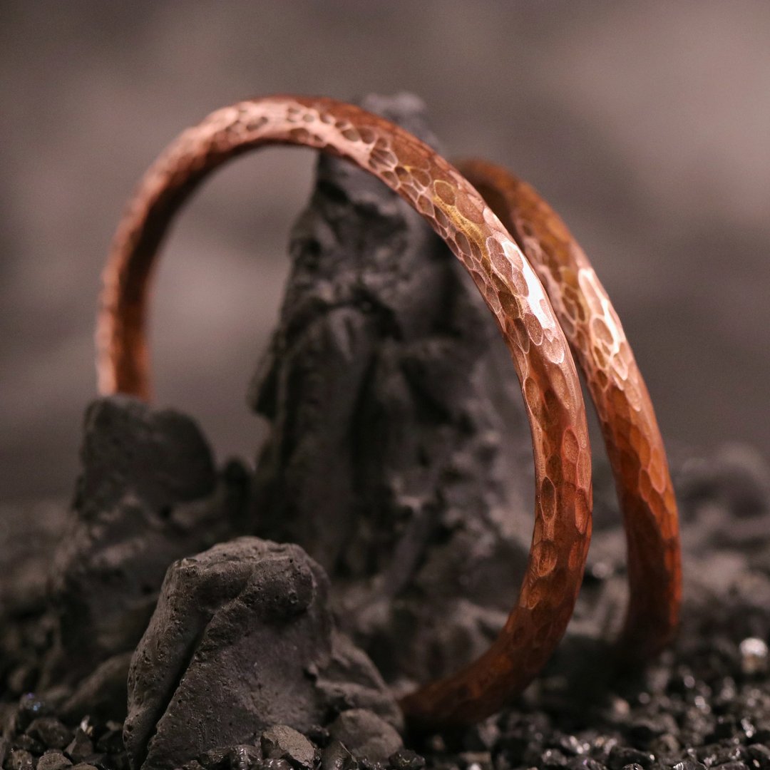 红铜手环 Copper bangle - 树之镯 - 手链/手环 - 铜/黄铜 金色