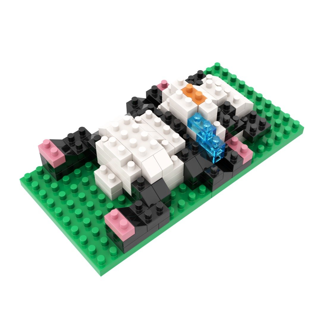 Archbrick 懒洋洋熊猫微积木 Nanoblock - 玩偶/公仔 - 塑料 多色