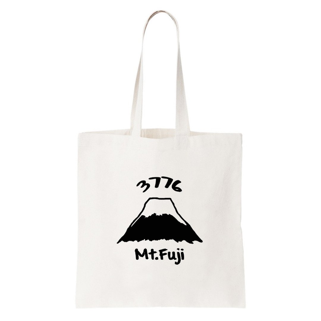 Mt Fuji 3776 帆布 文艺 环保 肩背 手提包 购物袋 米白色 富士山 日本 风景 樱花 太阳 雪 自创 品牌 文青 - 侧背包/斜挎包 - 其他材质 白色