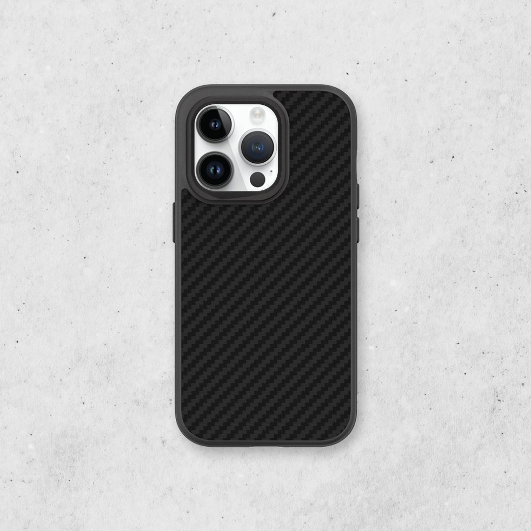 SolidSuit碳纤维纹路防摔手机壳 for iPhone 14系列 - 手机壳/手机套 - 塑料 黑色