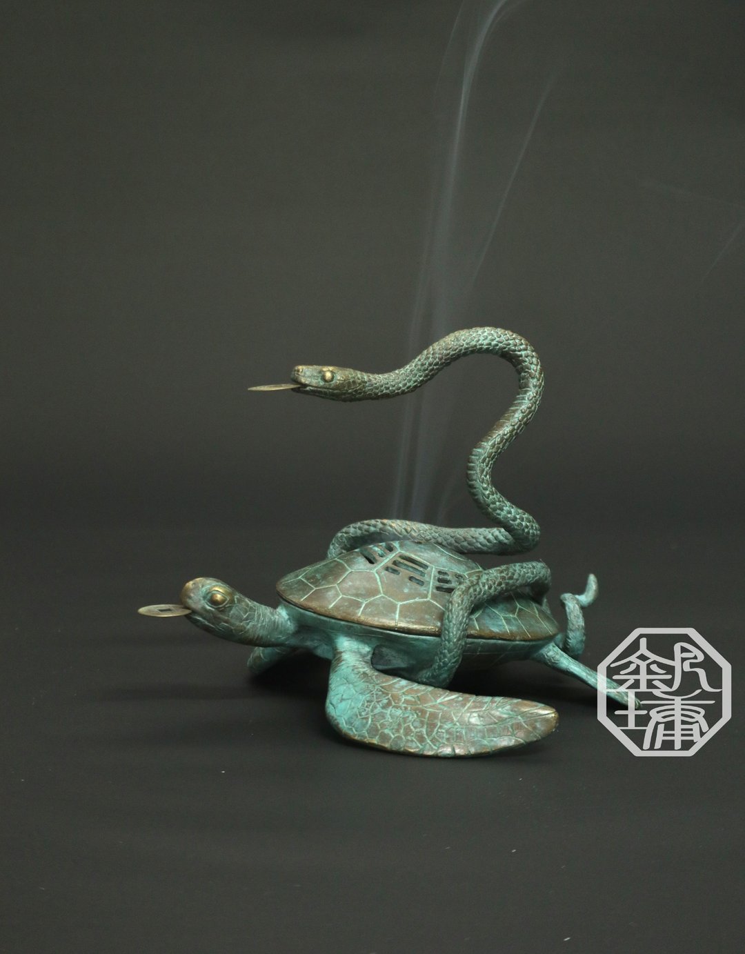 钒墉传艺 【天之四灵-玄武/龟蛇】 香炉/风水摆件  *迎财款* - 摆饰 - 铜/黄铜 