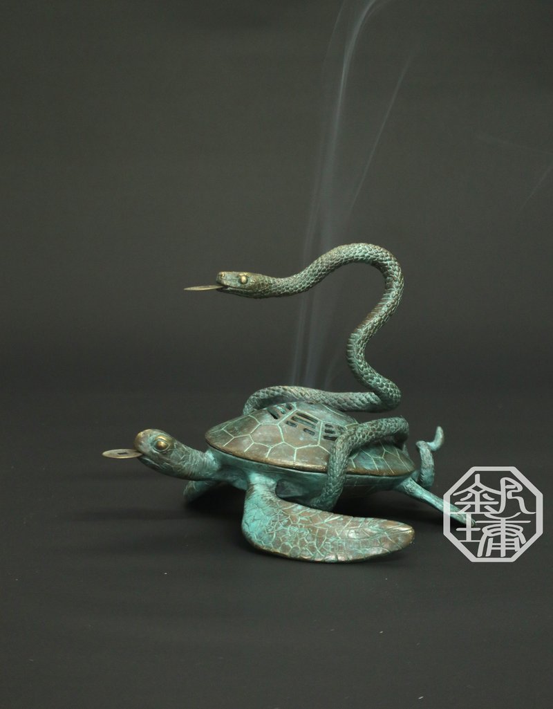 钒墉传艺 【天之四灵-玄武/龟蛇】 香炉/风水摆件  *迎财款* - 摆饰 - 铜/黄铜 