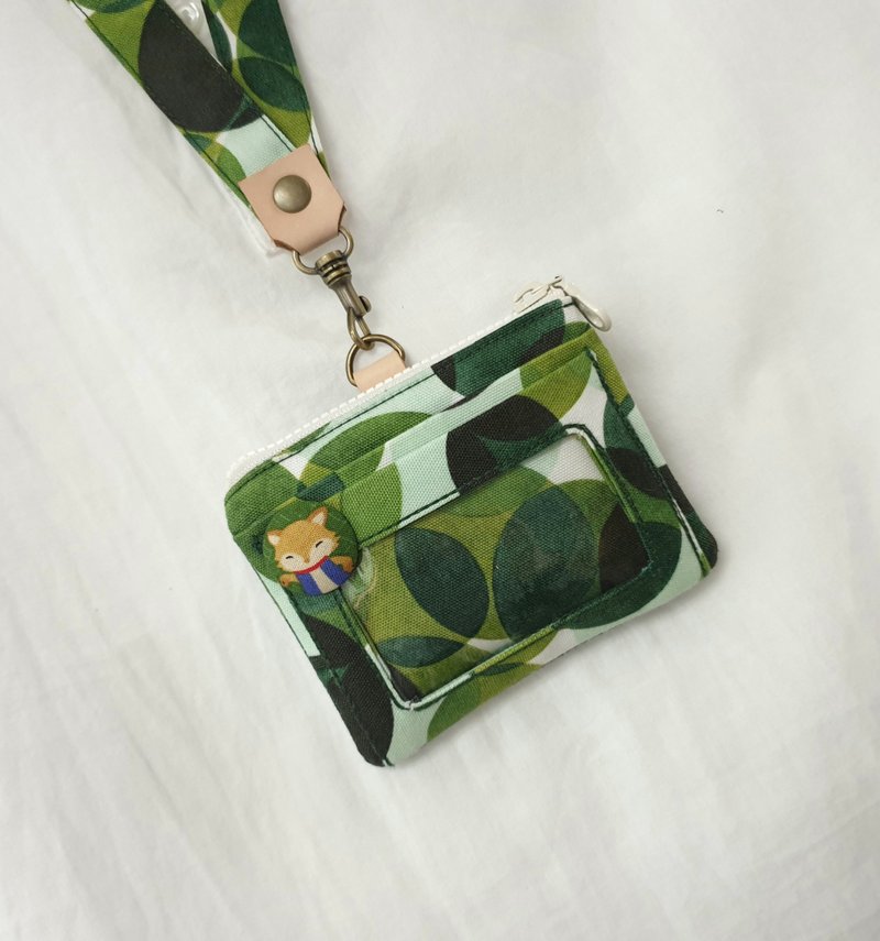 可爱狐狸 识别证套/证件套/票卡套 拉链袋 + 特殊设计颈带) - 证件套/卡套 - 棉．麻 多色