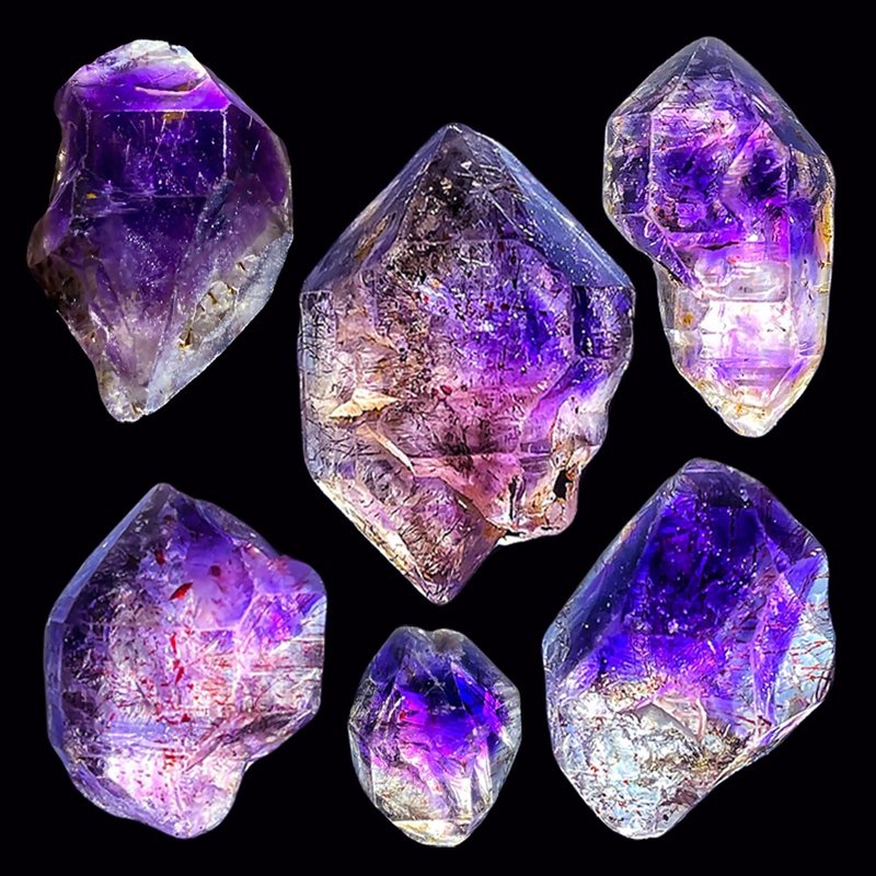 No.1010 超级七 水晶 Super 7 超七 已抛光 双尖水晶 溶蚀通道 稀 - 摆饰 - 水晶 透明
