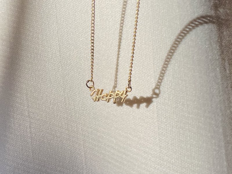 vividesign 快乐的颈链 happy necklace - 项链 - 铜/黄铜 金色