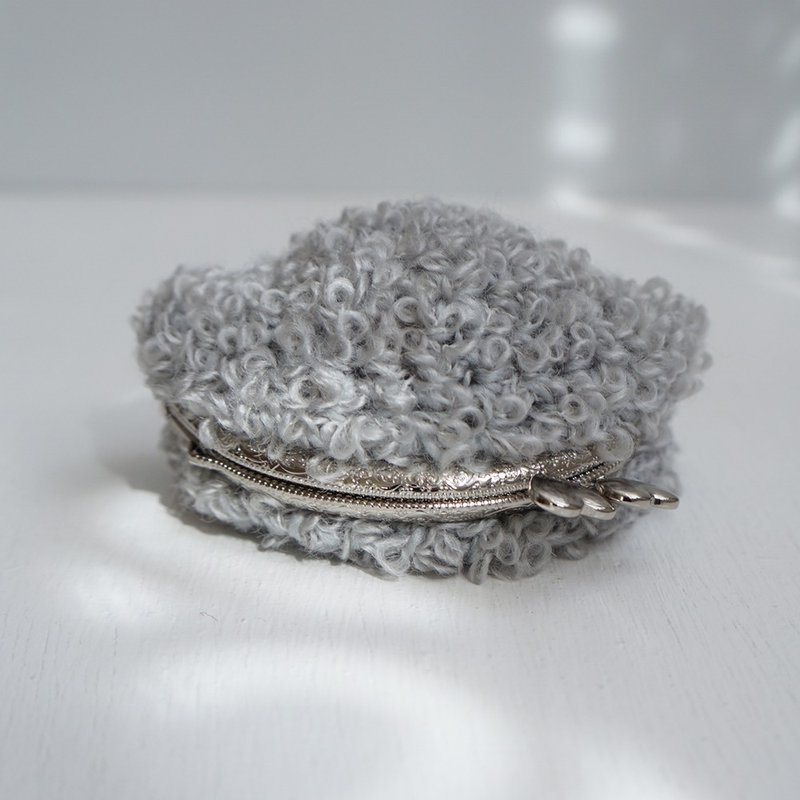 Ba-ba handmade Crochet pouch No.C1502 - 化妆包/杂物包 - 其他材质 灰色