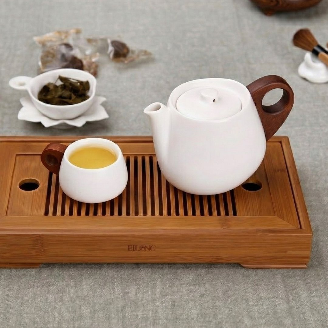 迷你竹茶盘(27 x 14 x 3.5 cm) - 茶具/茶杯 - 木头 咖啡色