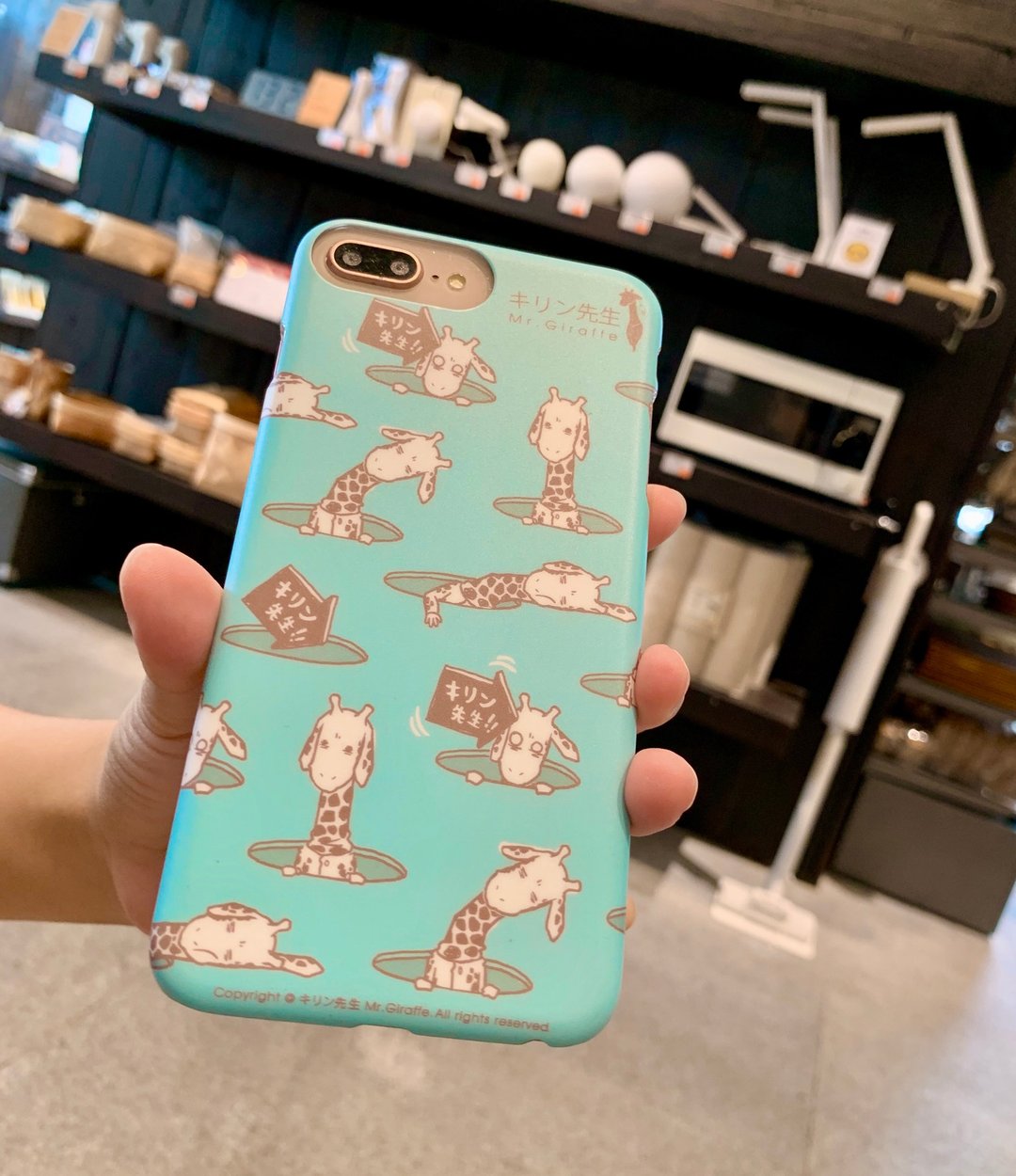 iPhone 7p/8p Mr.Giraffe长颈鹿先生 超薄贴身设计,手机壳,手机套 - 手机壳/手机套 - 塑料 蓝色