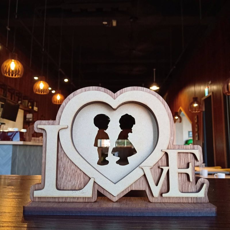 【手作DIY】七夕 情人节 大爱心 相框 / 笔筒情人节 - 木工/竹艺/纸艺 - 木头 橘色