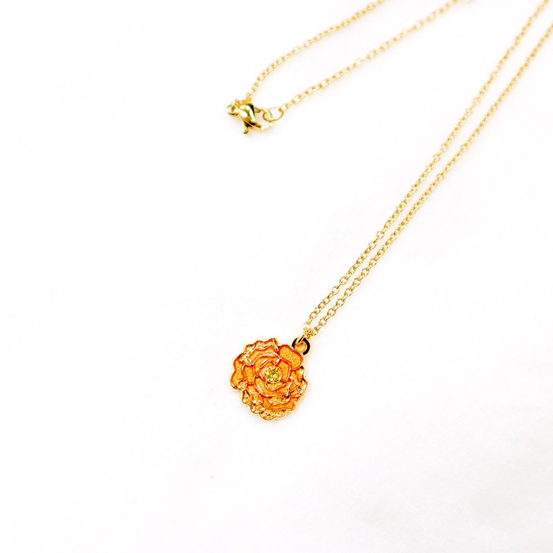 【卡片项链Card Necklace】台湾文化 入色款-牡丹 - 项链 - 其他金属 