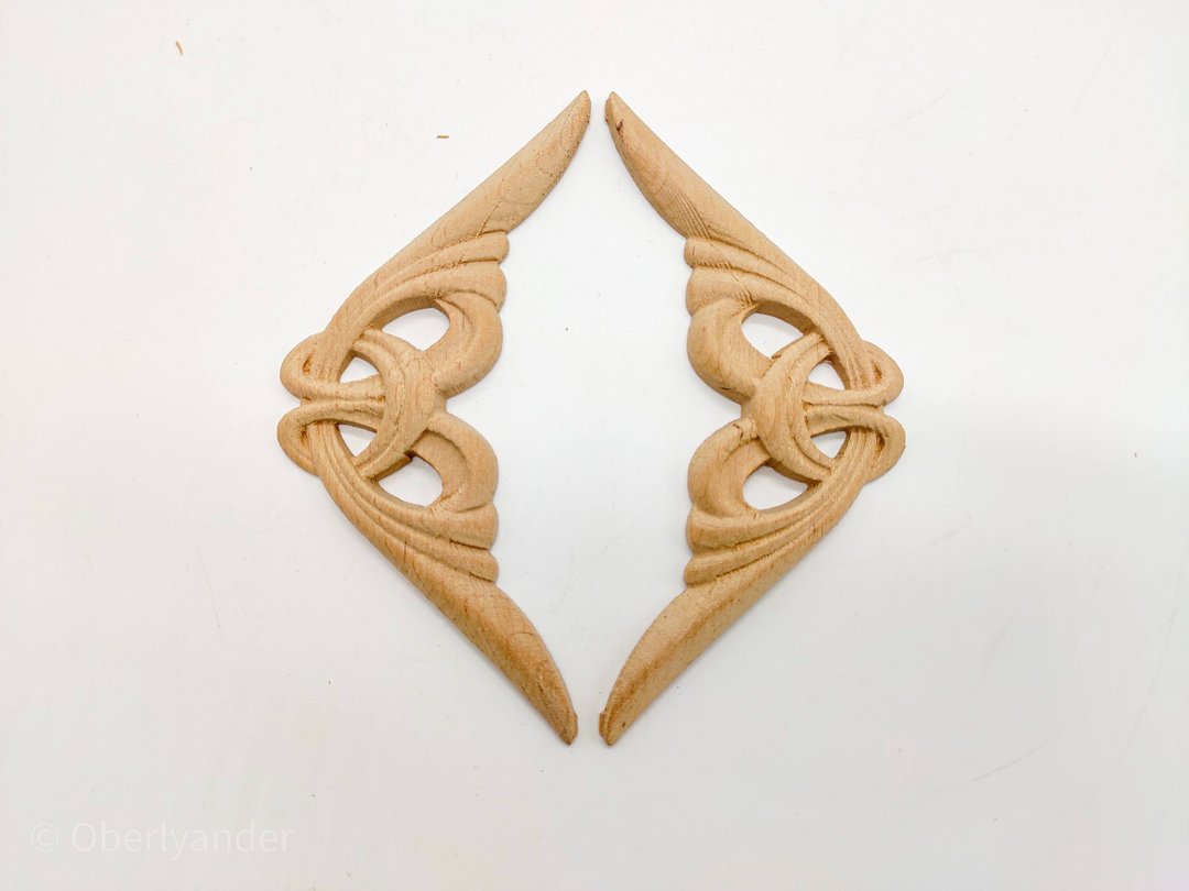Wood Appliques corners, Onlay furniture, Shabby Chic, Wall ornament, Applique - 木工/竹艺/纸艺 - 木头 咖啡色