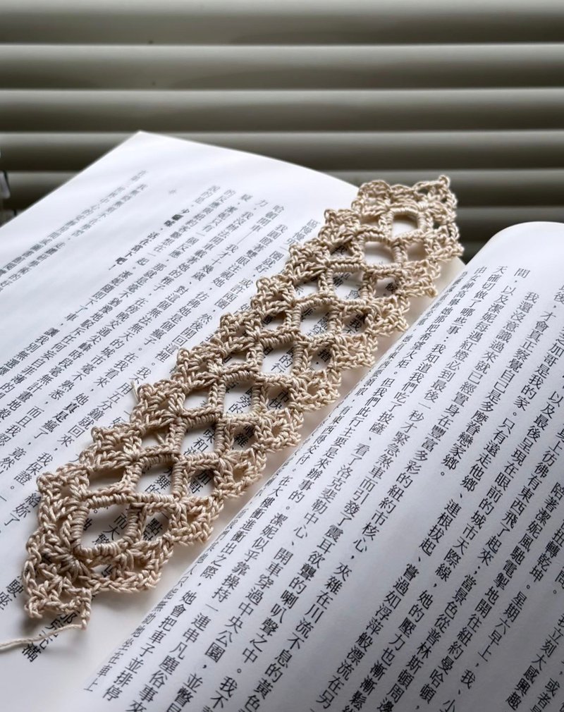 梨子设计单品 纯手工钩织 蕾丝复古 书签 独一无二的美物 - 书签 - 棉．麻 