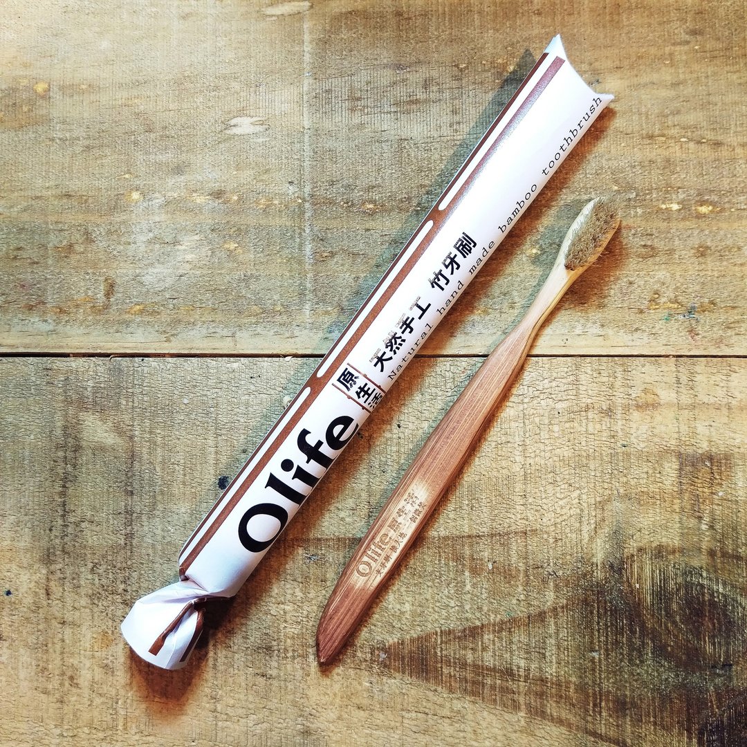 Olife原生活 天然手工竹牙刷【适中软度白马毛 渐层咖啡色】 - 其他 - 竹 