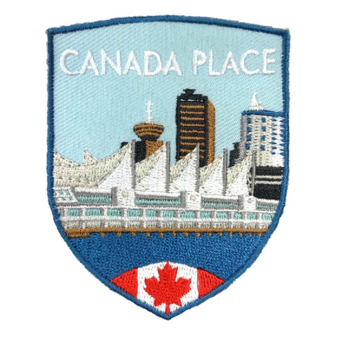 加拿大广场 CANADA 地标电绣肩章 裤子 帽子 刺绣胸章 电绣袖标 - 徽章/别针 - 绣线 多色