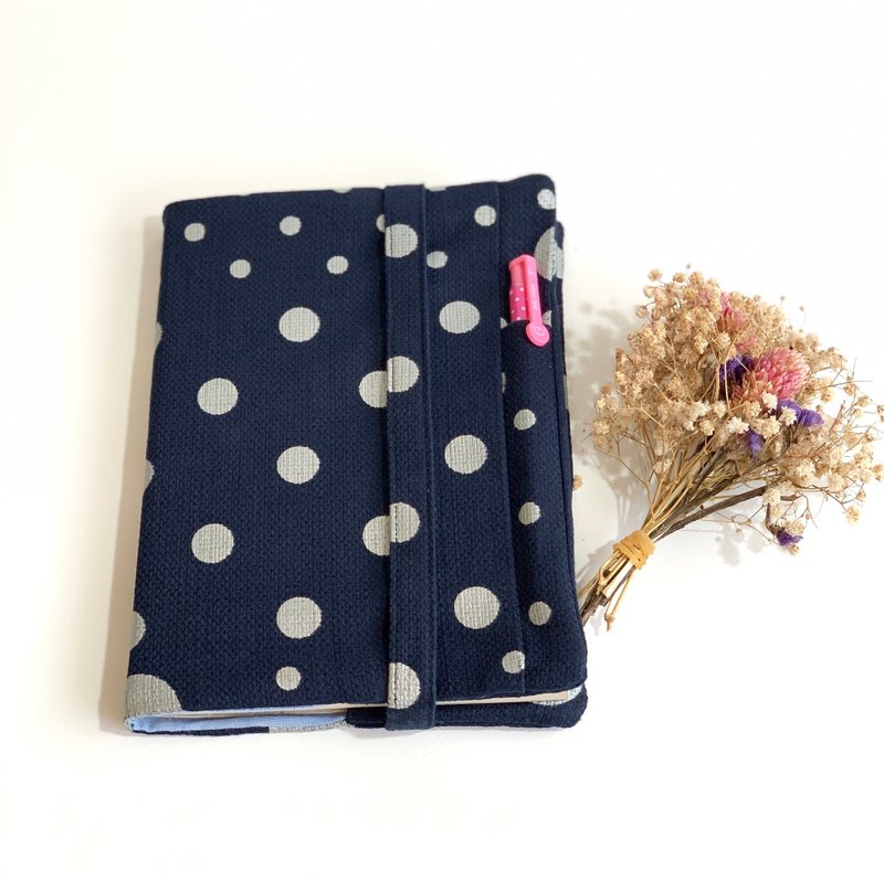 不规则点点布书衣/书封/书套 - 书衣/书套 - 棉．麻 蓝色