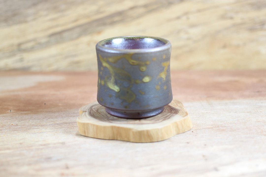 【父亲节礼物】柴烧落灰 日式小茶杯 名家叶敏祥手工作品 - 茶具/茶杯 - 陶 