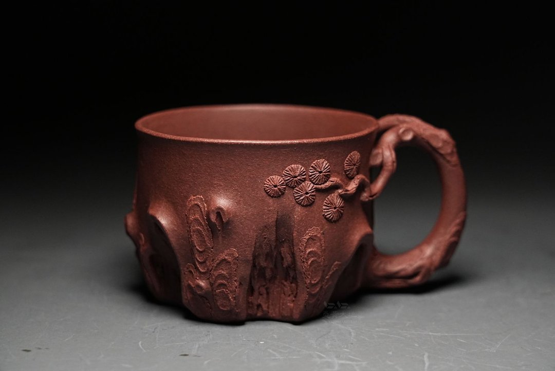 【松桩杯 7】龙山堂 全手工仿生器系列 四号深井底槽青 165cc - 茶具/茶杯 - 陶 紫色
