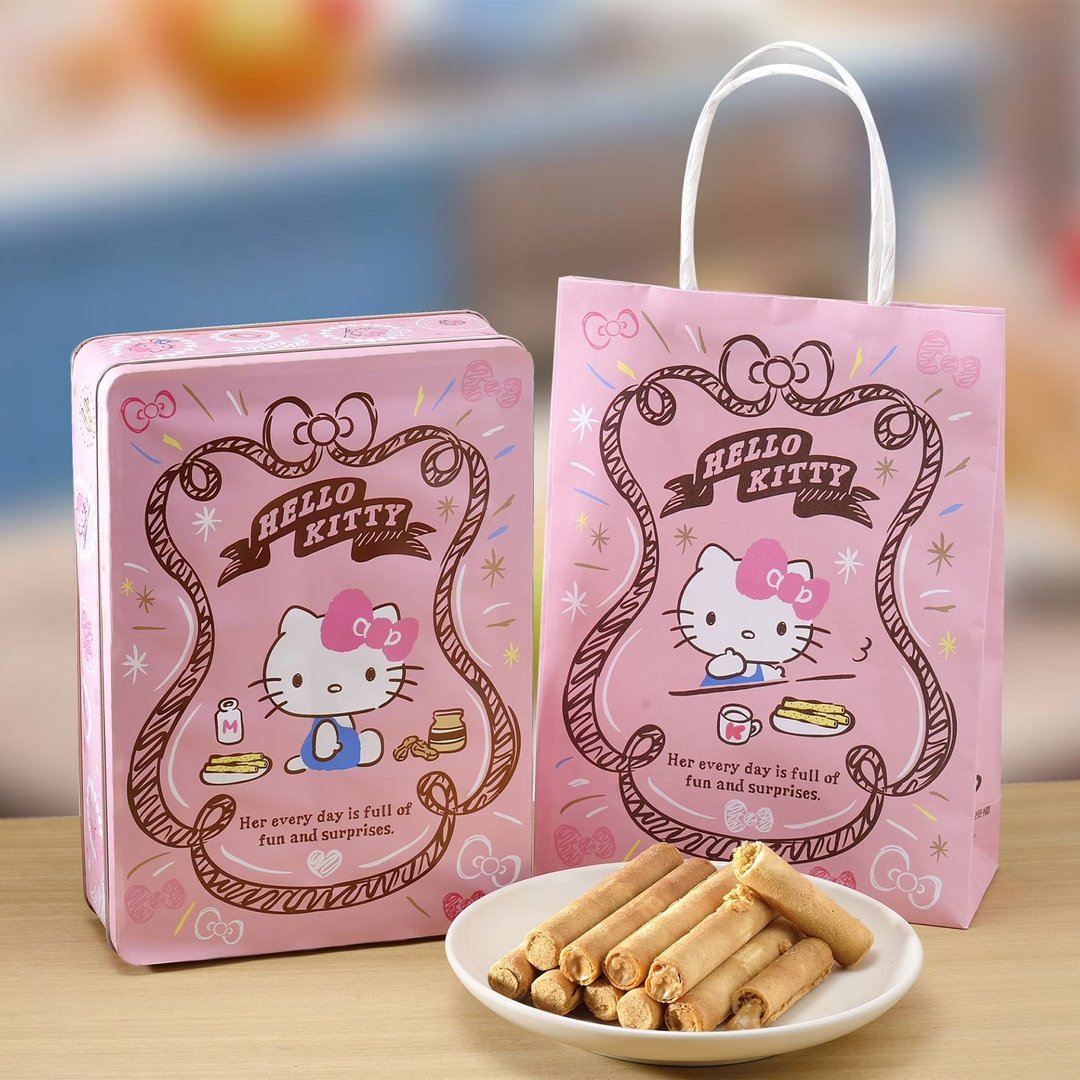 【Hello Kitty】巧心卷礼盒(花生内馅/8小包) - 零食/点心 - 其他材质 粉红色