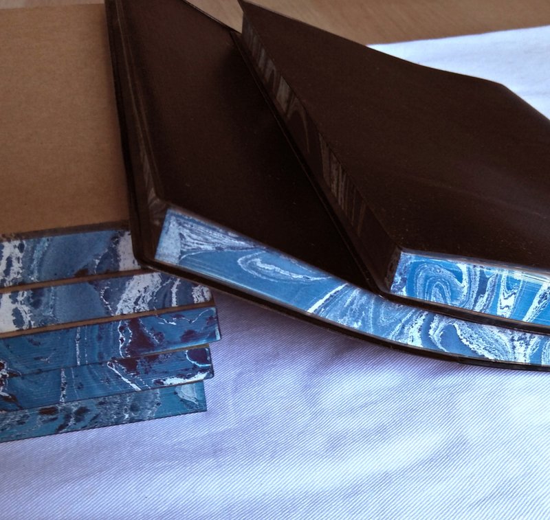 手染浮水画空白手札 - 笔记本/手帐 - 纸 