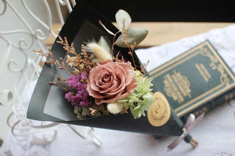 永恒的玫瑰-不凋花单朵玫瑰小花束 - 植栽/盆栽 - 植物．花 红色