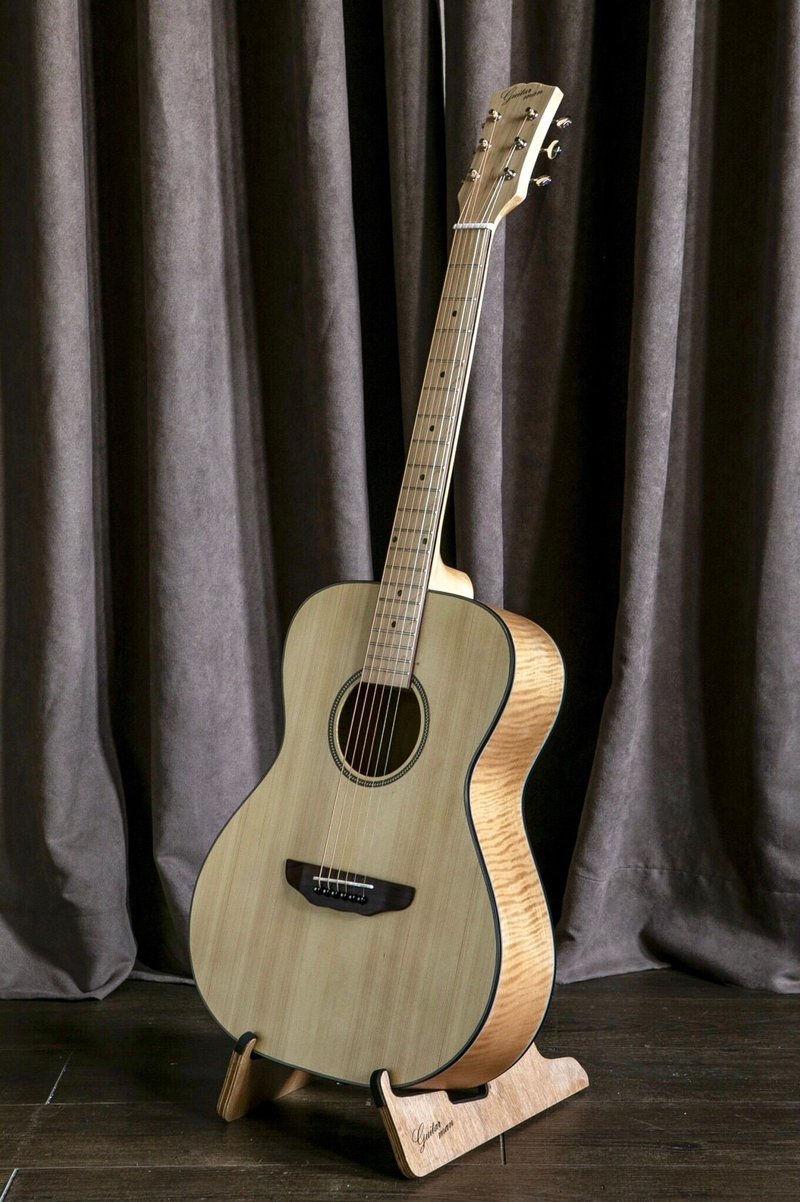 台湾原创guitarman M-51P 40寸 云衫面单板虎纹枫木 手工OM桶吉他 - 吉他/乐器 - 木头 