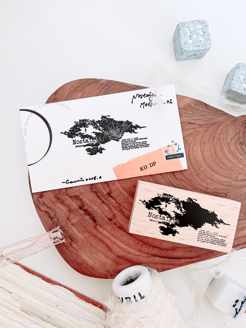 旧时光墨迹_榉木印章 - 印章/印台 - 木头 咖啡色