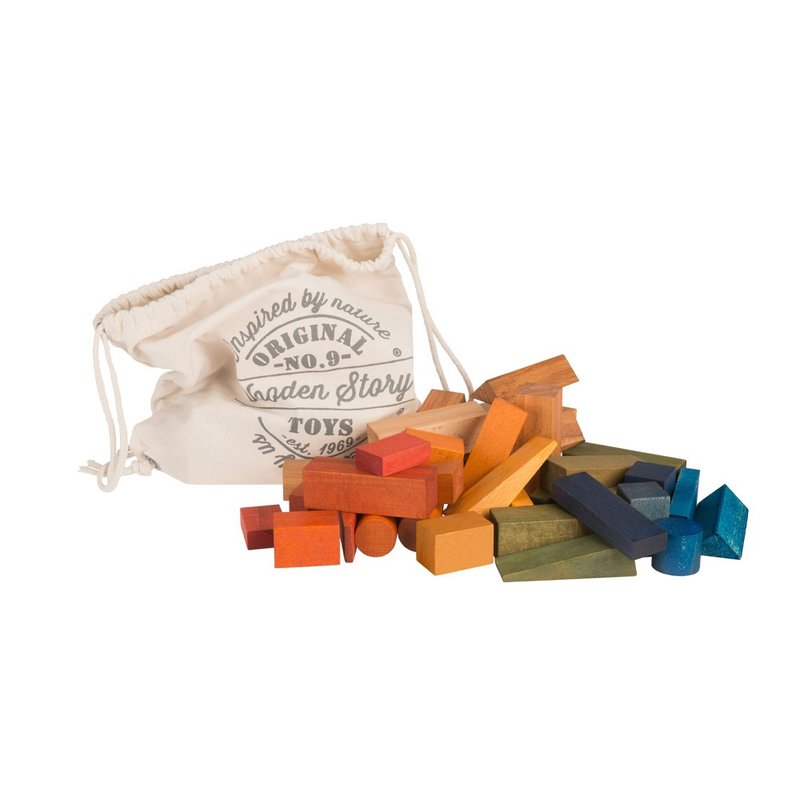 Wooden Story - 大型彩虹积木组 - 50pcs - 玩具/玩偶 - 木头 