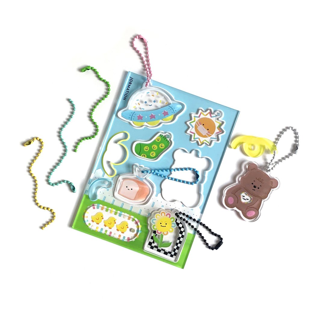 Acrylic Keychains DIY Kit (Colorful Ver.) - 钥匙链/钥匙包 - 压克力 