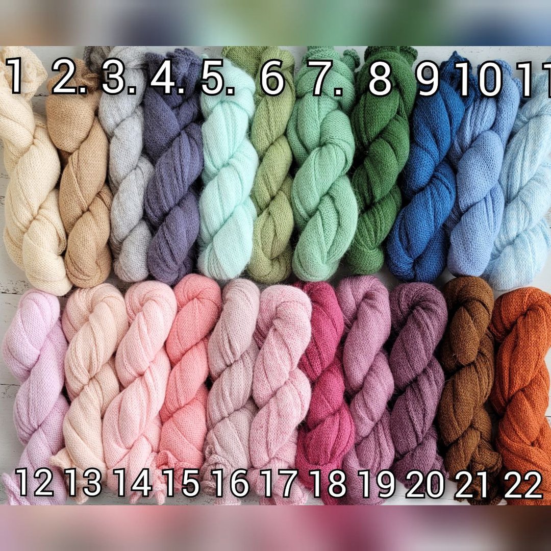 Newborn Fluffy Knitted Wrap, Baby Photo props - 婴儿饰品 - 羊毛 