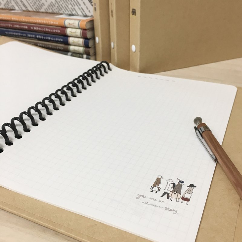 旅人 26孔方格活頁紙 - 笔记本/手帐 - 纸 白色