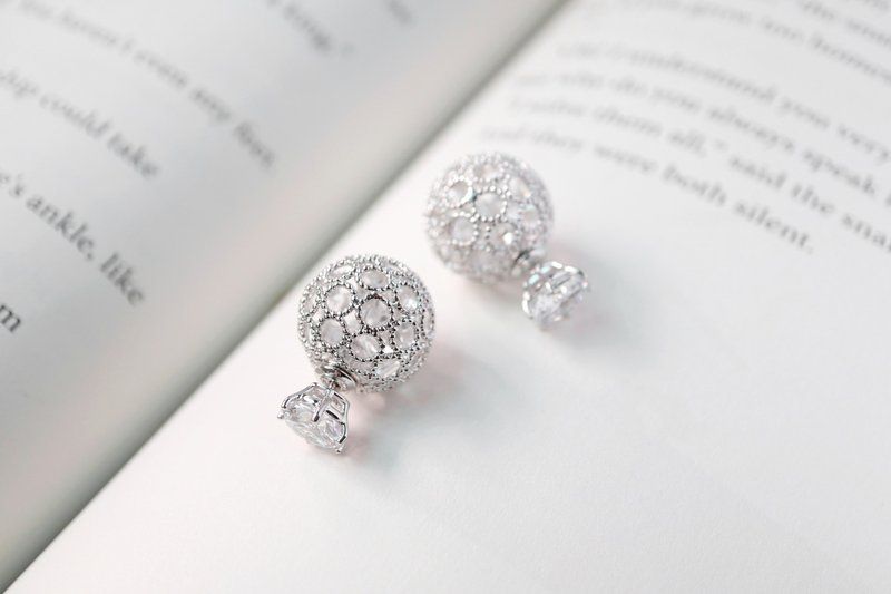 繁花灯笼。大力丸耳环 - 耳环/耳夹 - 其他金属 银色