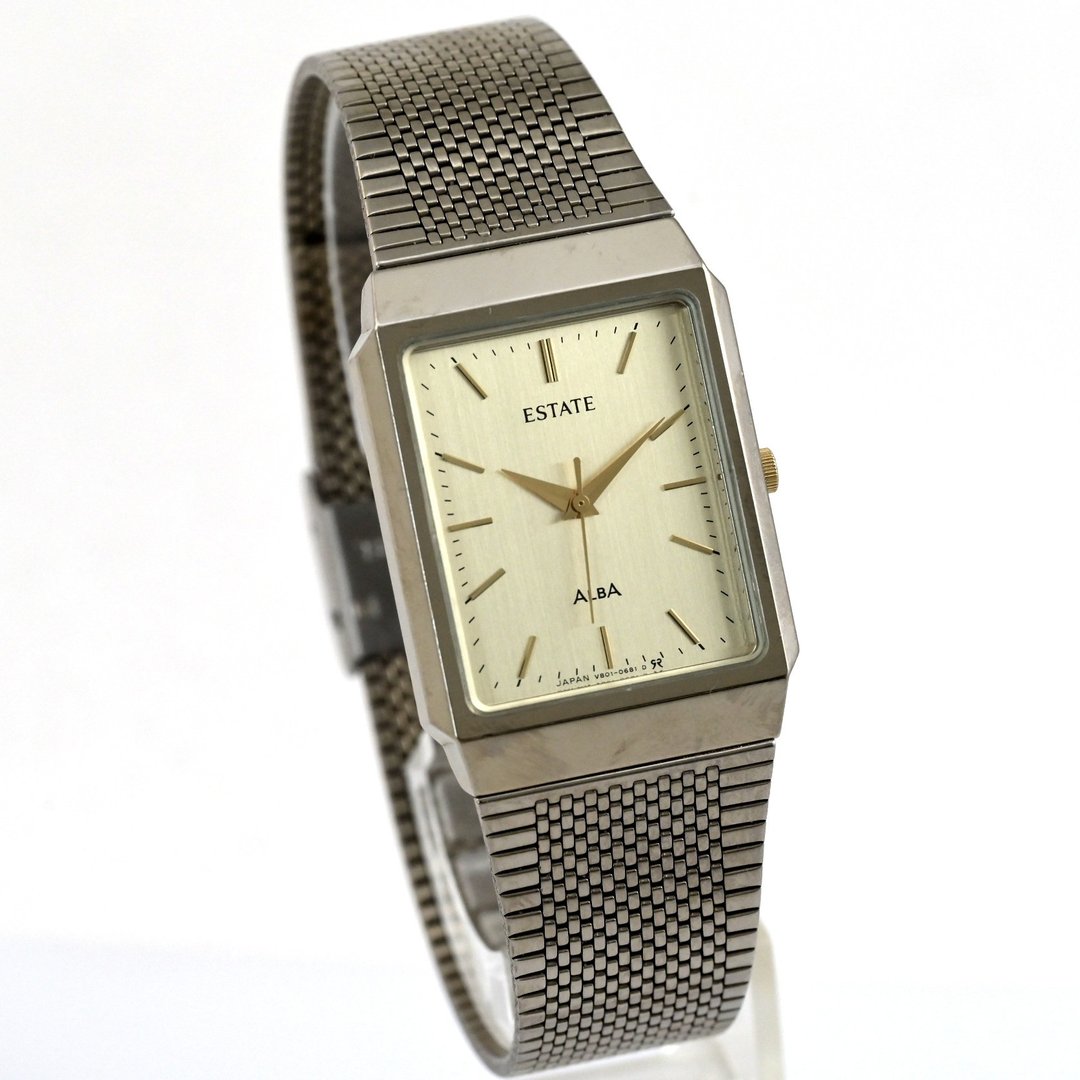 SEIKO ALBA ESTATE GOLD V801-5100 男表 石英 已换电池 手表 古董表 日本直送 - 男表/中性表 - 不锈钢 金色
