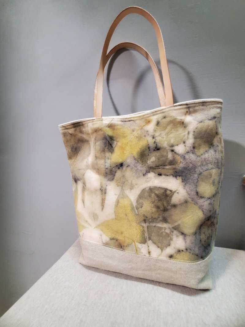 植物移印染侧背包 - 侧背包/斜挎包 - 棉．麻 