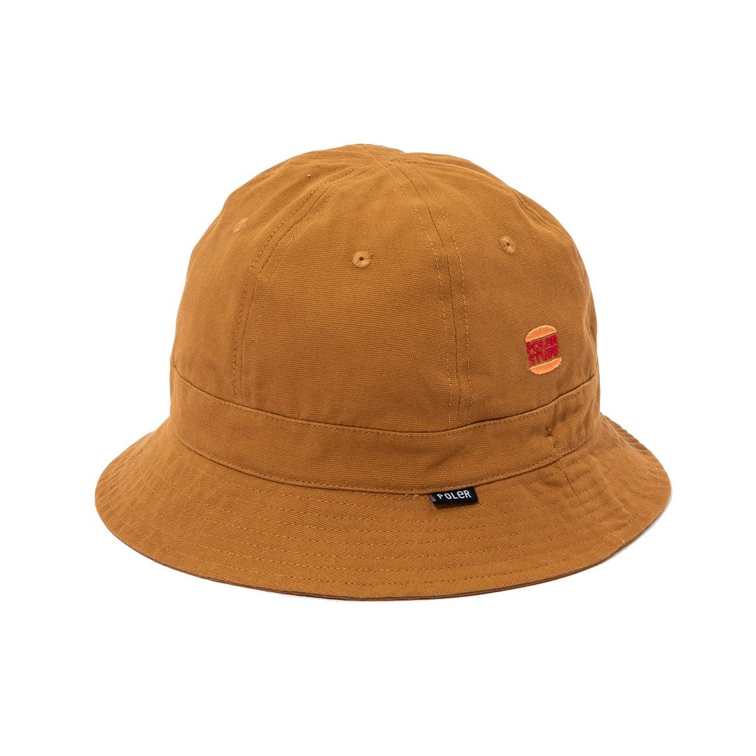 日本限定 POLER DUCK CANVAS BELL HAT 防泼耐磨渔夫帽 焦糖色 - 帽子 - 其他材质 卡其色