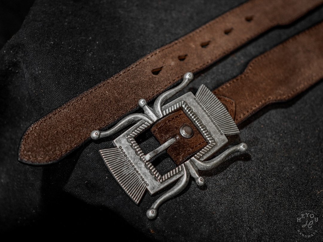 Navajo Style Double-side Leather Belt 印地安风格双面皮带 - 皮带/腰带 - 真皮 咖啡色