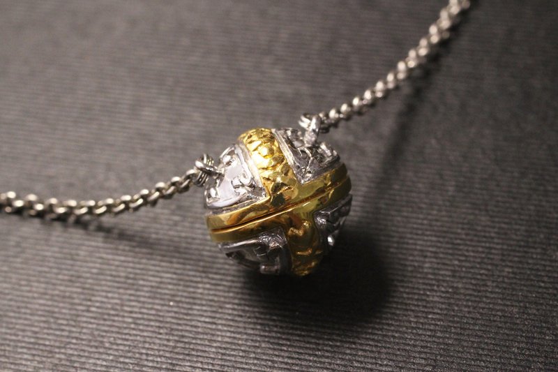 【提摩爷爷工坊】英雄联盟 奥莉安娜 球球  个性化纯银手做银坠 - 项链 - 其他金属 黄色